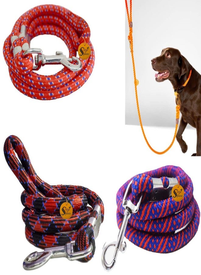 Sage Square Strong Dog Rope Leash | Durable Heavy Duty Comfortable Nylon Leash | Walking Leads with Strong Hook | for Large Dogs | Pack of 1 (Color May Vary) (22 MM) - Image 4